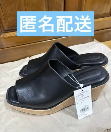AZUL BY MOUSSY 블랙 코르크 웨지 샌들 L 사이즈