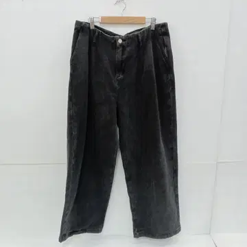 8.16 S463 파브 블랙 데님 와이드 팬츠 L