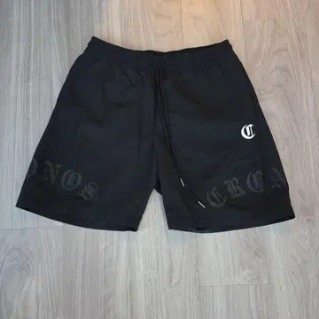 CRONOS BLACK LETTER WASHED SHORTS - S