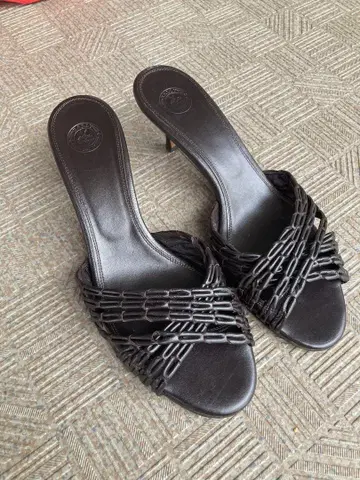BALLY 블랙 뮬 38EU / 7.5US