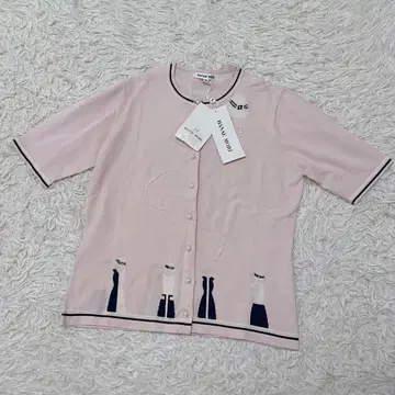 택 포함! HANAE MORI 펄 버튼 가디건
