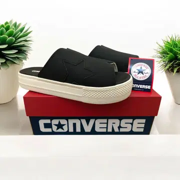 CONVERSE 블랙 슬라이드 샌들