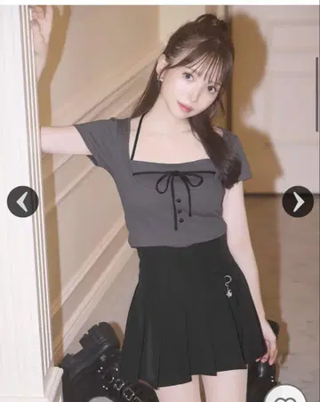 슬림 레그 치마바지 미셸 마카롱