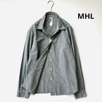 마가렛 호웰 MHL 깅엄 체크 코튼 셔츠