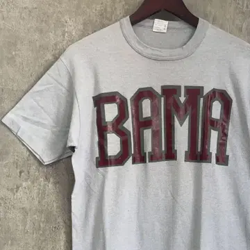90년대 USA 제작 BAMA 칼리지 티셔츠 L 그레이 싱글 스티치