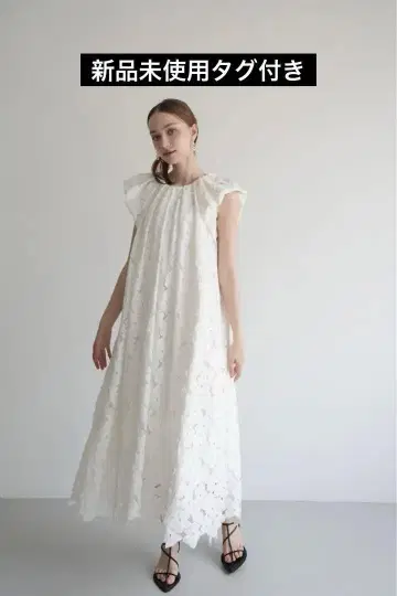 Acka. flower lace drape one-piece 사이즈 2