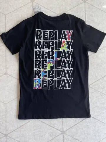 REPLAY 베이직 저지 로고 프린트 T셔츠 [새상품]