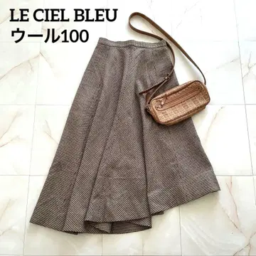 LE CIEL BLEU 하운드투스 울 100 롱 스커트 36 모드