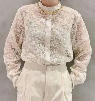 22SS iena la boucle 튤 레이스 블라우스