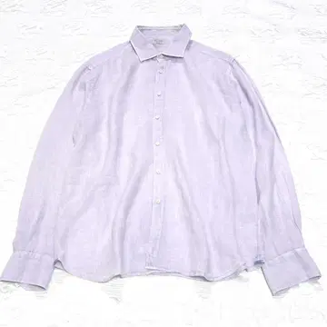 고급 이탈리아제 XACUS 자카스 린넨 셔츠 라벤더 XXL