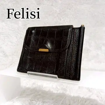 Felisi 페리지 반지갑 머니클립 악어 엠보싱