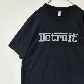 Detroit 로고 티셔츠 블랙 M 반팔