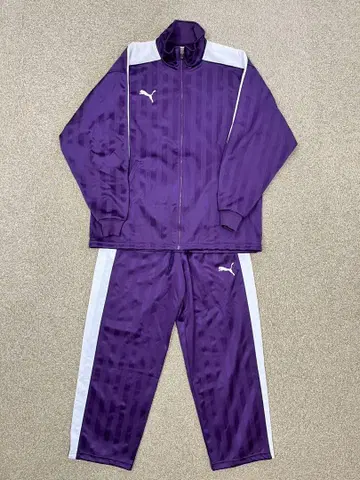 [새상품급] PUMA 푸마 보라색 저지 셋업 퍼플 화이트