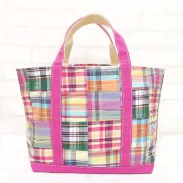 L.L.Bean 엘엘빈 패치워크 마드라스 토트백 M