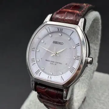SEIKO 세이코 3B21-0AL0 전파 가죽 벨트