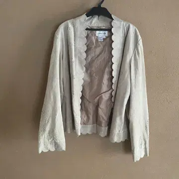 Live a Little 베이지 가죽 자켓 CaNARi Vintage