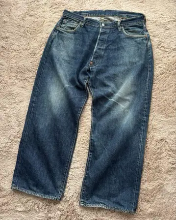 evisu 데님 큰 갈매기 38인치 신치 벨트 블랙 갈매기