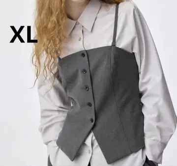 새상품 GU 프론트 버튼 뷔스티에 XL