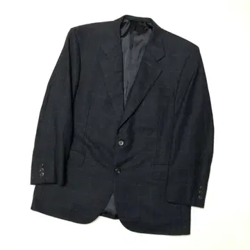 컨디션 최상 밀라 숀 캐시미어 혼방 테일러드 자켓 체크 네이비 계열