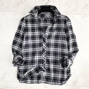 새상품급 MACPHEE 맥피 셔츠 긴팔 블랙 그레이 38