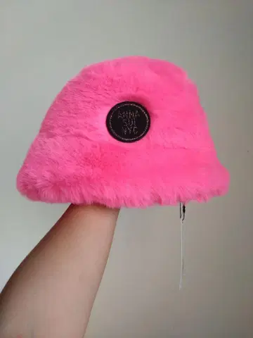 ANNA SUI NYC 퍼 버킷햇 핑크 버킷햇