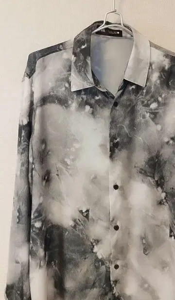 ZARA 대리석 마블 뉴앙스 긴팔 셔츠 L