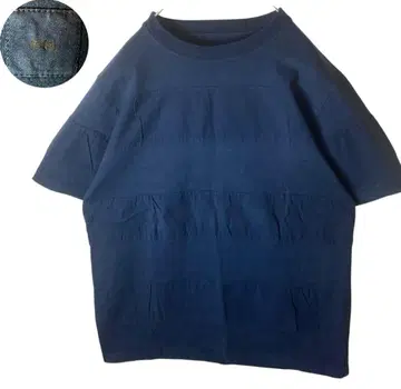 일본제 ts(s) 티에스에스 네이비 패널 보더 티셔츠 코튼 100%