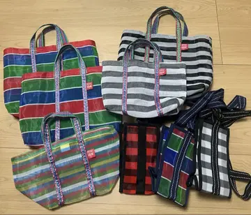 대만 기념품! 실용적이고 귀여운 컬러풀 스트라이프 토트백, 숄더백