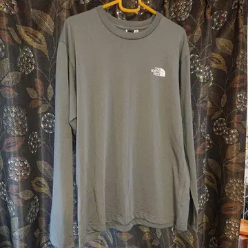 THE NORTH FACE 백 로고 그레이 긴팔 셔츠
