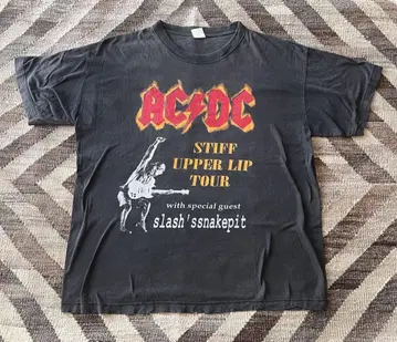 AC/DC 00s 투어 T 블랙 밴드 티셔츠