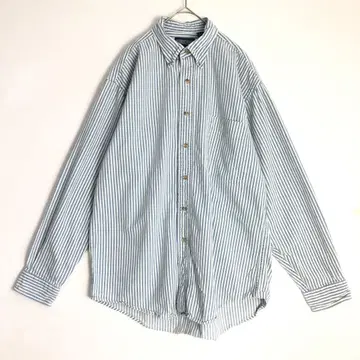 3282 USA제 LAND'S END 랜즈엔드 스트라이프 긴팔 셔츠