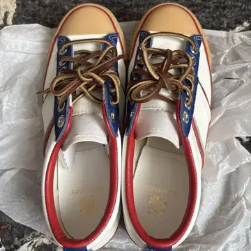 chausser 가죽 스니커즈 화이트/레드/블루
