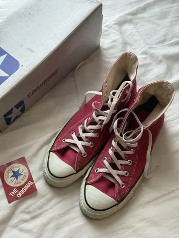 CONVERSE made in USA 27.5cm 핑크 은색 상자