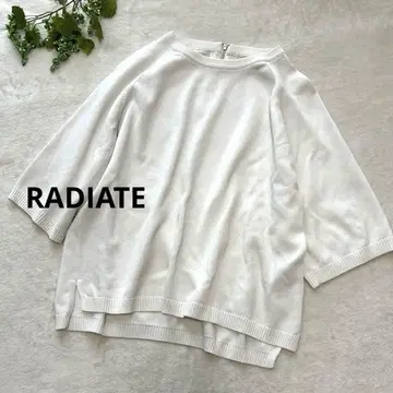 스콧 클럽 RADIATE 라디에이트 상의 니트 화이트 반팔
