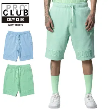 PROCLUB [ COZY BOYS 콜라보 스웨트 하프 팬츠 ]
