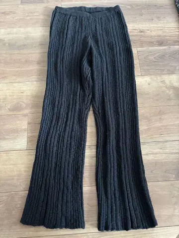 moussy 골지 블랙 팬츠 사이즈 1