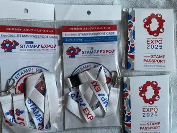 오사카 간사이 만박 Expo 2025 스탬프 패스포트와 스트랩 2세트