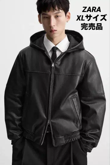 ZARA 자라 페이크 레더 후드 자켓 XL 사이즈 완판템