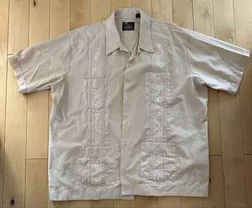 HABAND Guayabera 반팔 셔츠 베이지 쿠바 셔츠