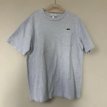 LACOSTE 그레이 티셔츠 M 사이즈 포켓 부착