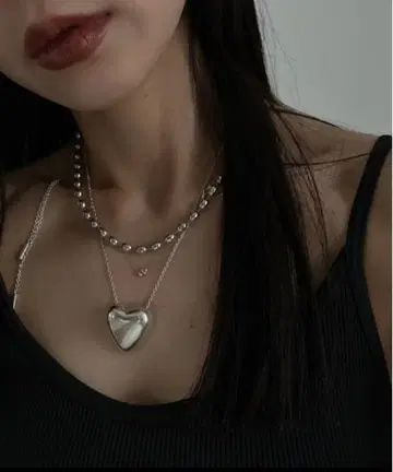 Ameri SILVER925 HEART MOTIF NECKLACE