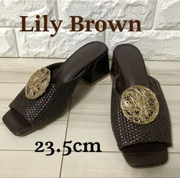 [새상품급] Lily Brown 샌들 청키힐 비쥬 2way 뜨개질