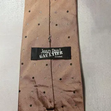 Jean Paul Gaultier 브라운 도트 무늬 넥타이
