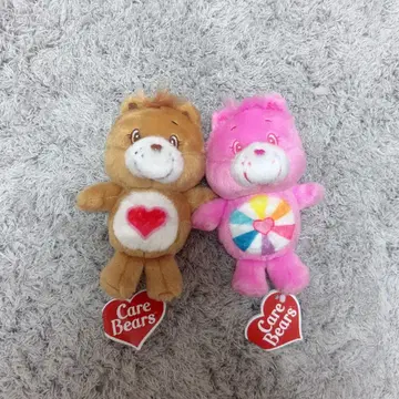케어베어 5색 마스코트 봉제인형 키링 프라이즈
