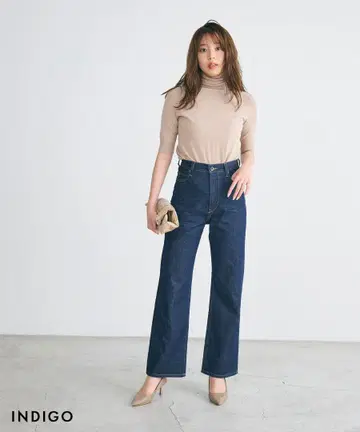 베이스먼트 온라인 스트레이트 데님 인디고 SP