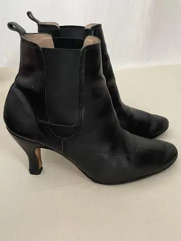 repetto 블랙 사이드 고어 가죽 부츠