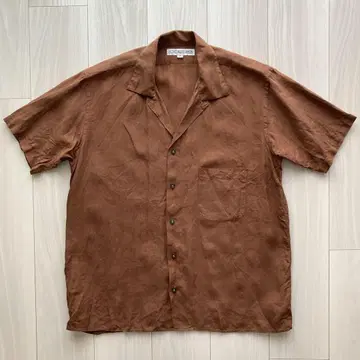 INDIVIDUALIZED SHIRTS 린넨 오픈 카라 셔츠 M