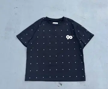 9090 Dot Cropped Tee Black 블랙