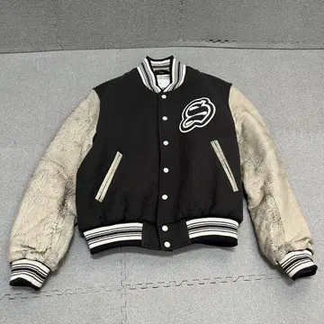 884 SUGARHILL 소매 가죽 모노톤 리브 라인 일본제 SIZE 1