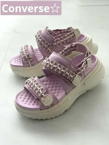 Converse 퍼플 샌들 통굽 23.5cm - 24cm